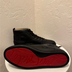 Christian Louboutin Black Leather high top sneakers size 44.5